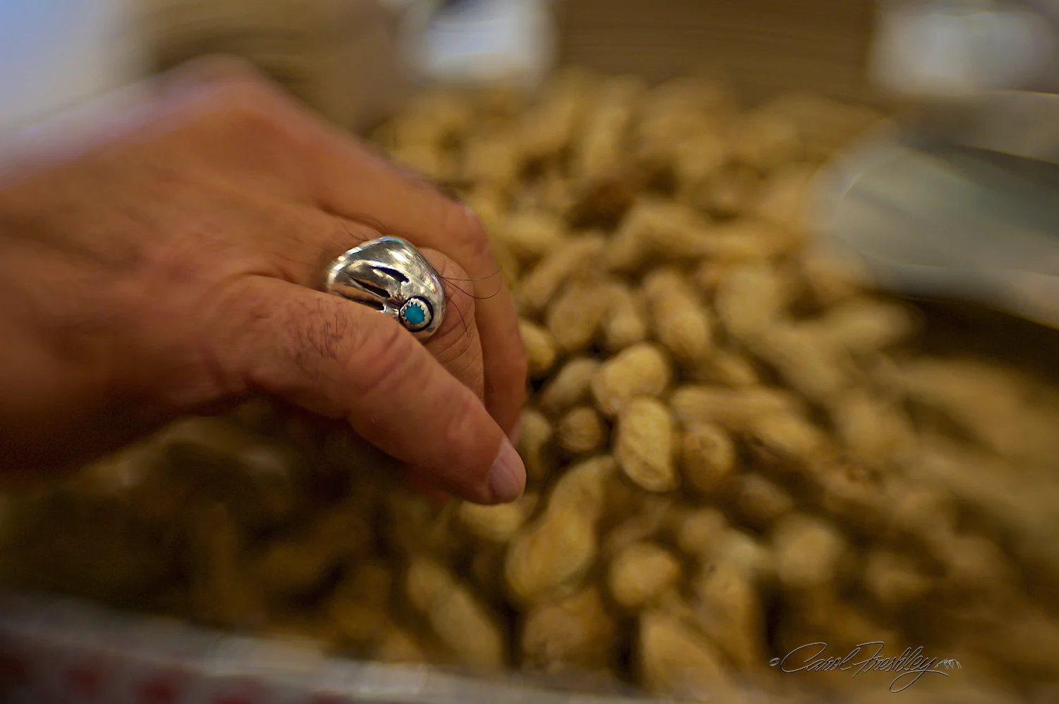 Delving into peanuts at Five Guys.