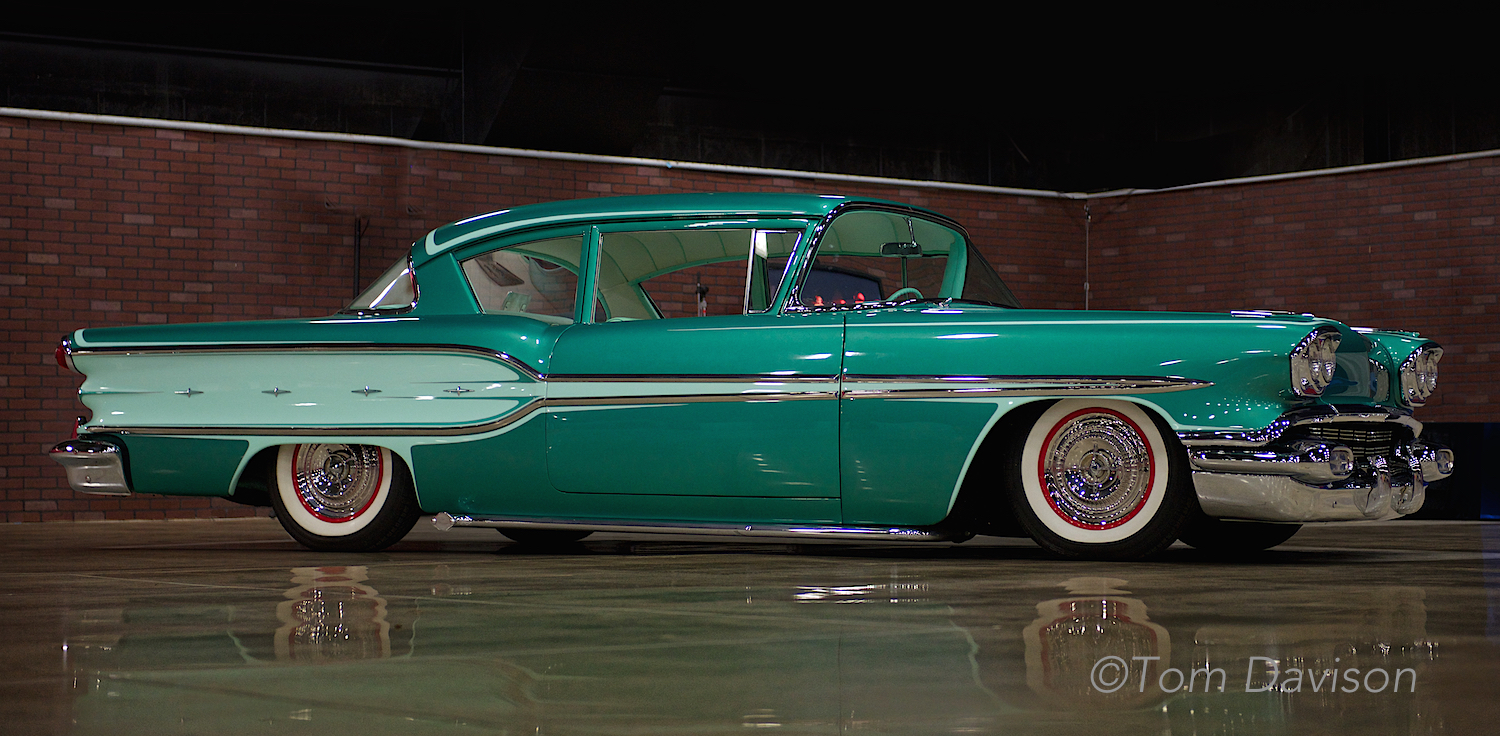 1958 Pontiac built in a style that would reflect it being built as a brand new car in 1958.