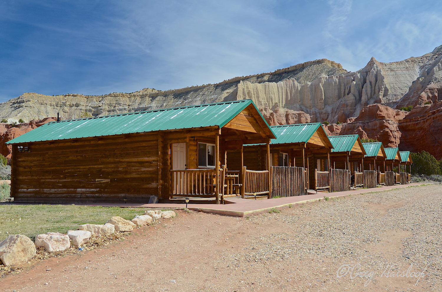These might be the cabins where Greg and Ann stayed. He called them the Red Stone cabins and said they were nice and had the added benefit of being in the park. 
