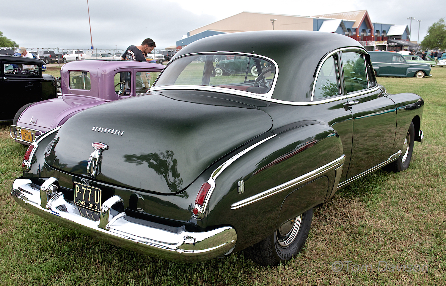 A 1950 Oldsmobile. Lots of room for suitcases in the trunk.