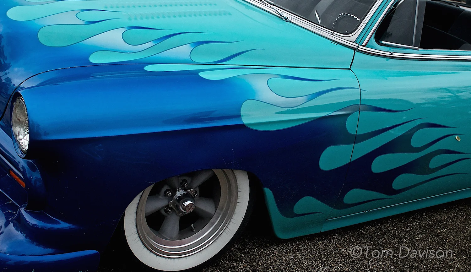 Sporting color. It is a 1953 Chevy.