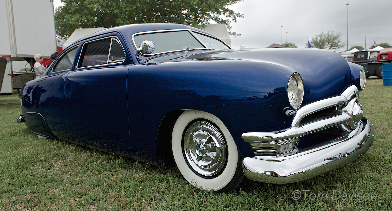 1950 Ford with a chopped top.