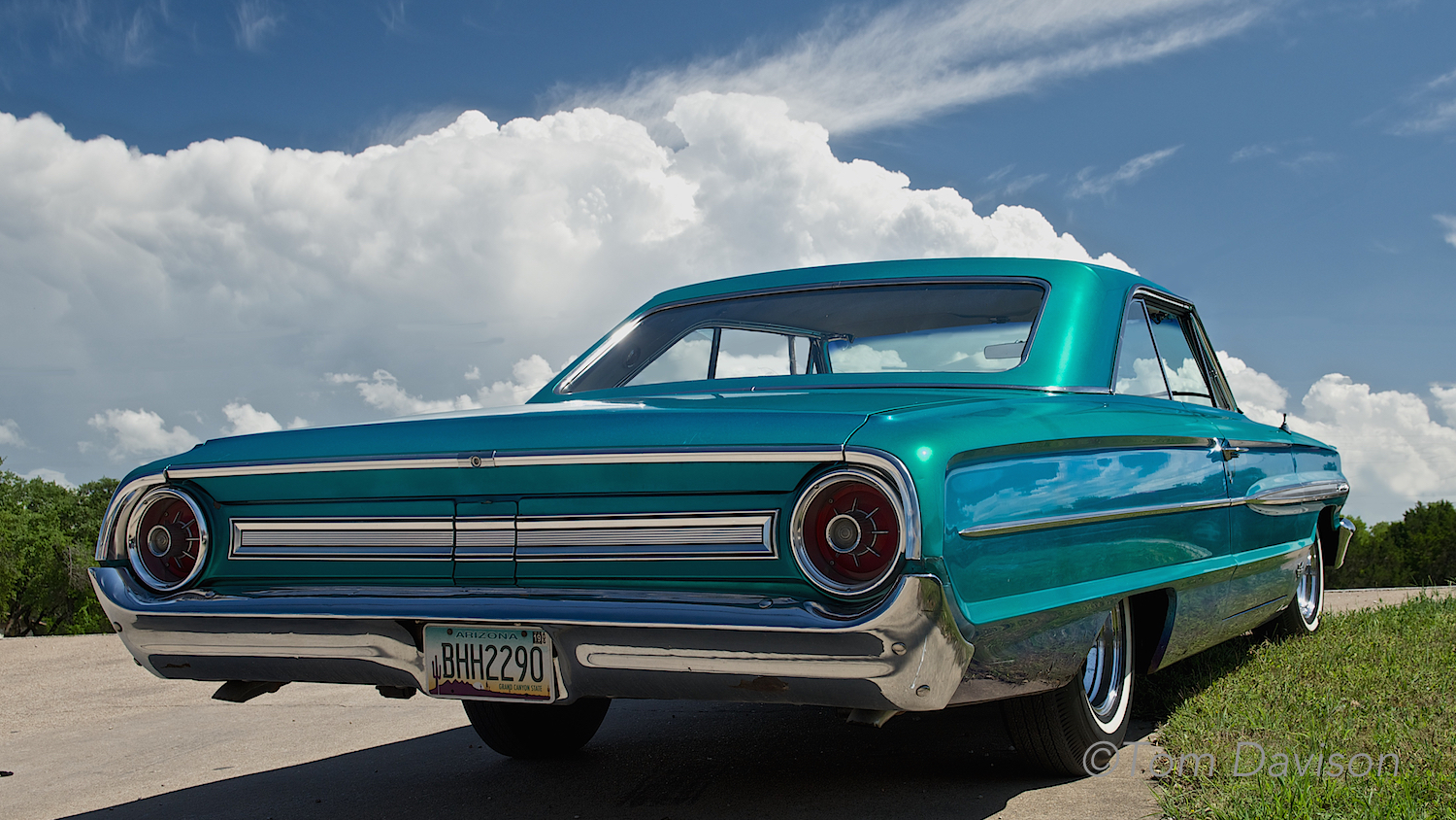 Really stand out with the clouds behind it. Jerry's car.