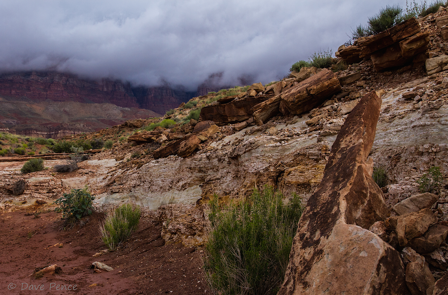 Dave hiked Soap Creek, very near Cliff Dwellers Lodge, waiting for me to arrive. Wowza! 