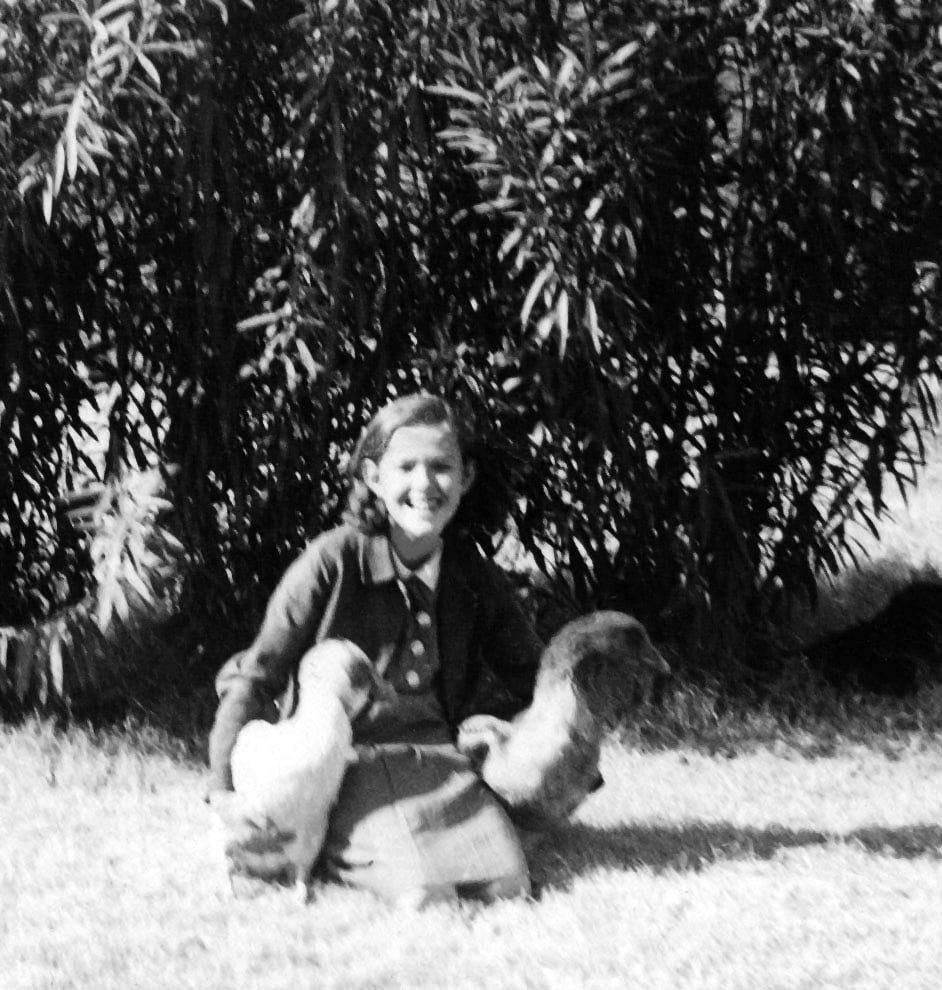 Through the years we heard stories about mom's pet geese. She would put her gander in the basket of her bicycle and ride around her neighborhood.