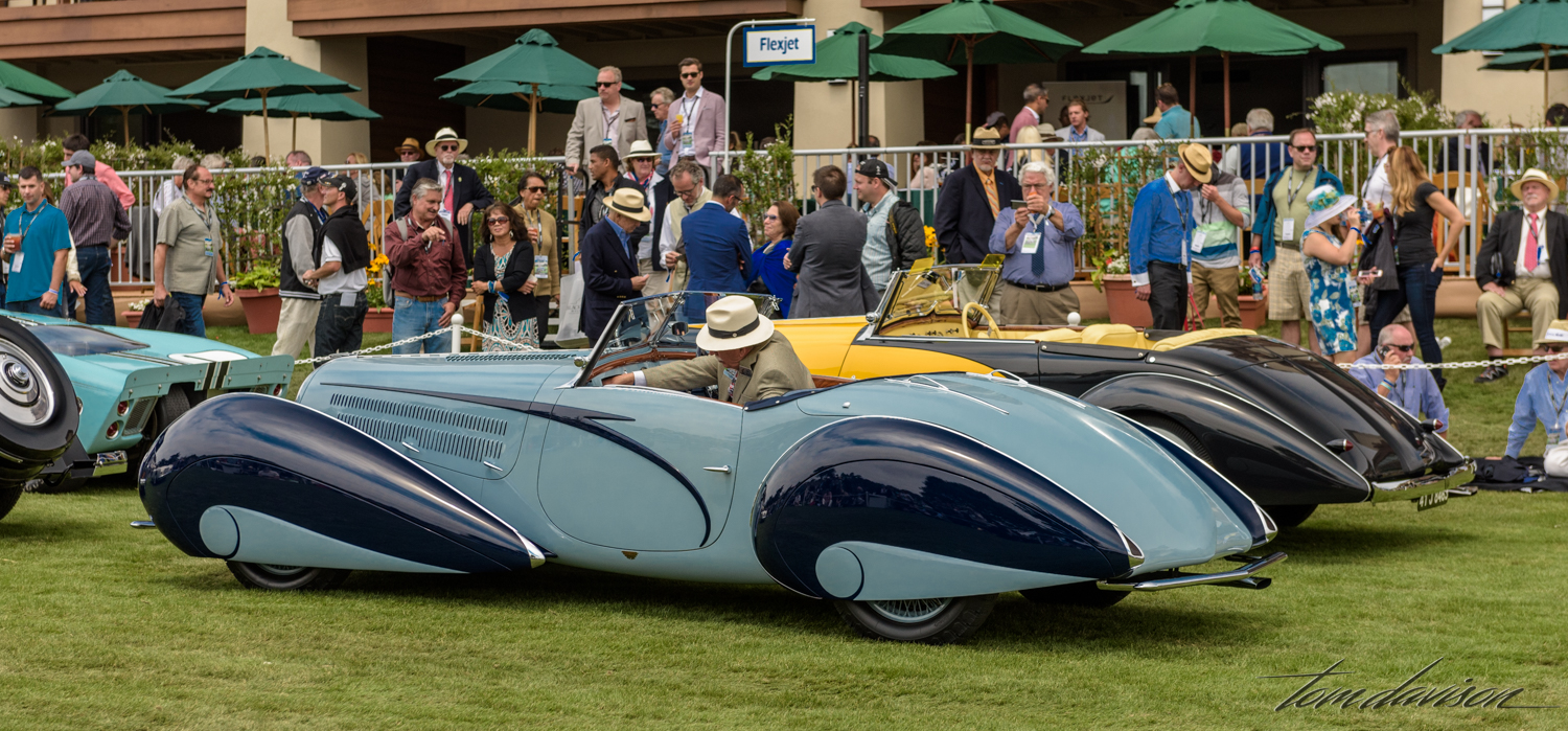 A Chabron bodied Delahaye parked in the awards line!