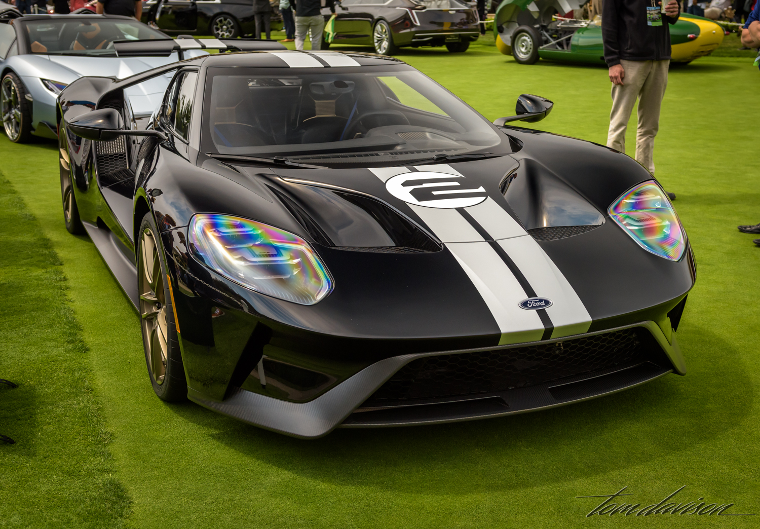 A rainbow car! Well, it really is a Ford GT 40.