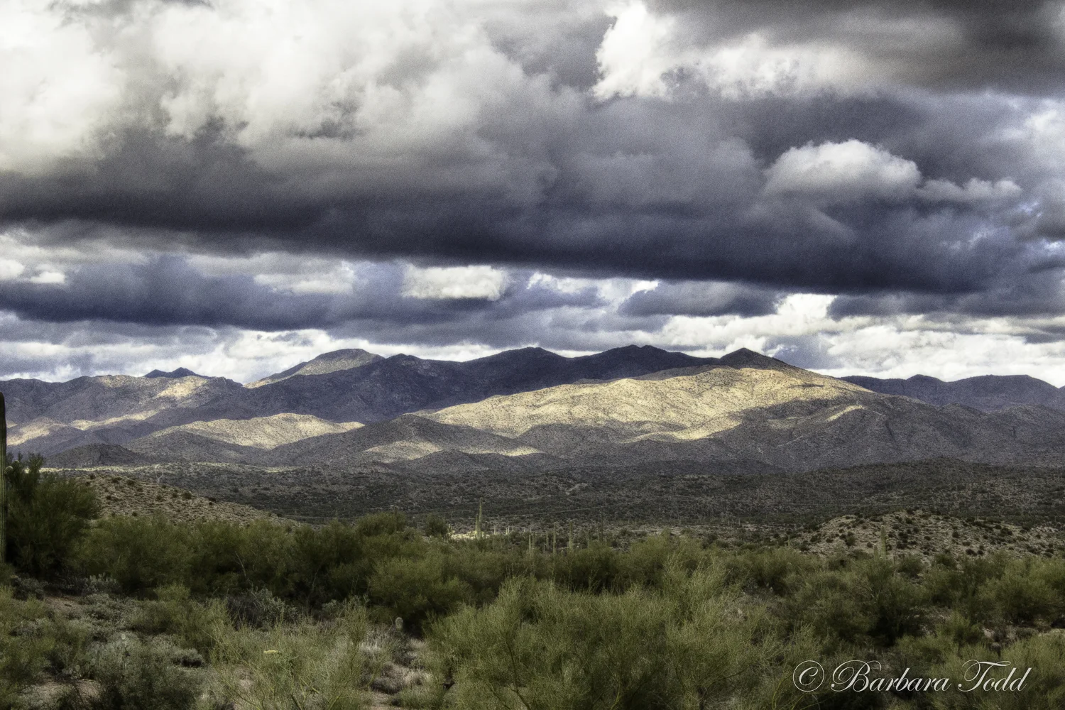 This looks like a photo taken on the way home, looking across the desert towards the north.