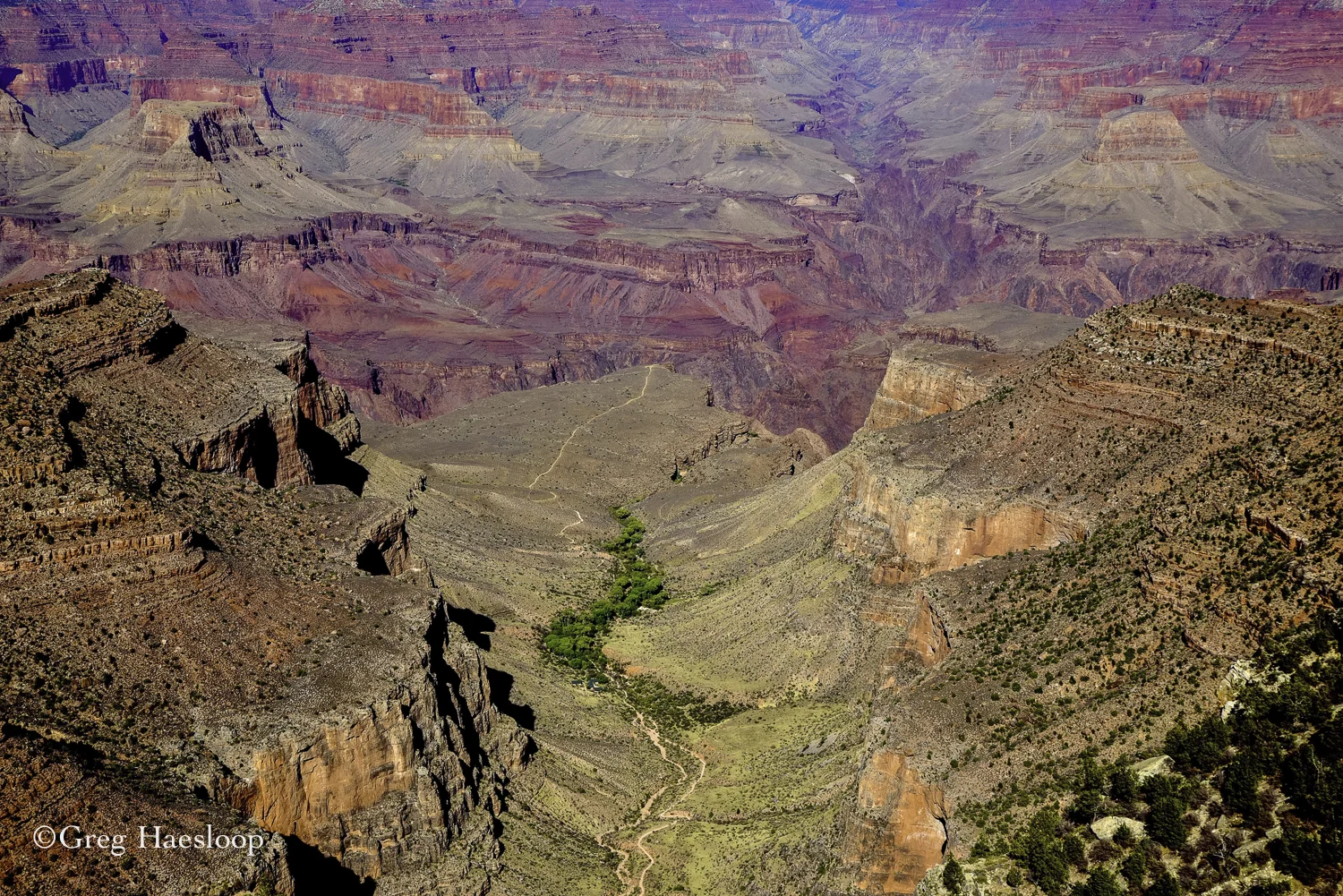 This would be where the three hikers would emerge up from the bottom of the canyon.