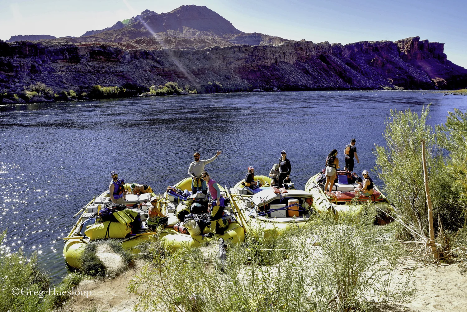  He talked to a group of folks preparing to raft 224 miles on the Colorado River.