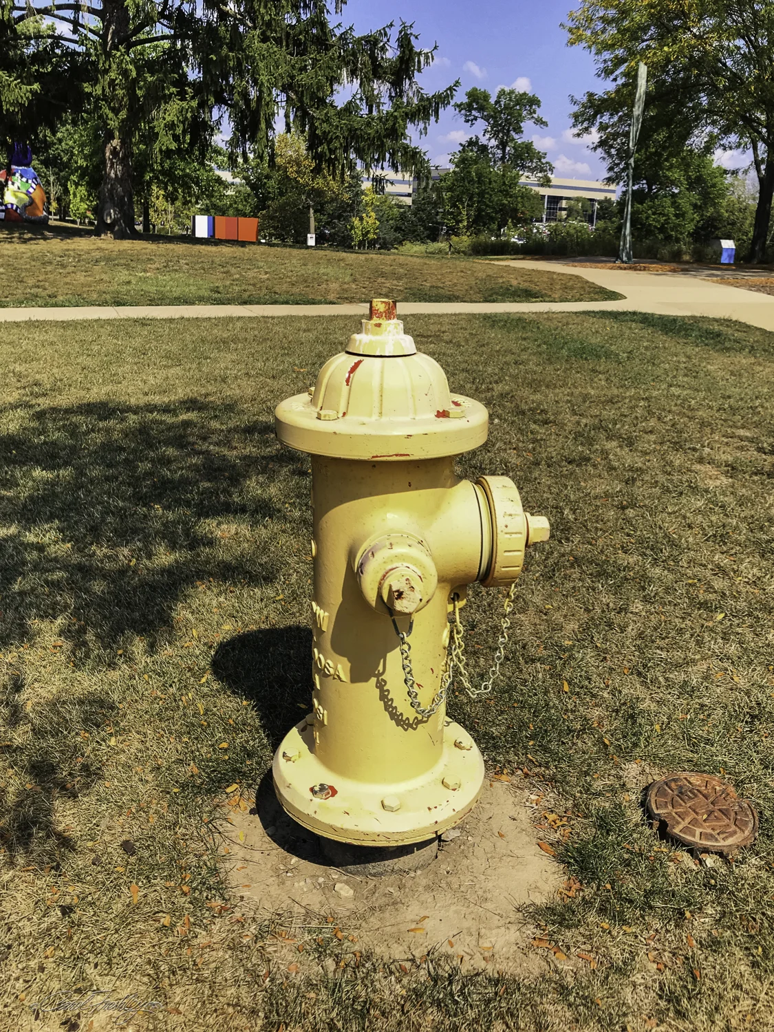 St. Louis FD's Here for the Park Dog, 1999, steel, paint, water pipe.