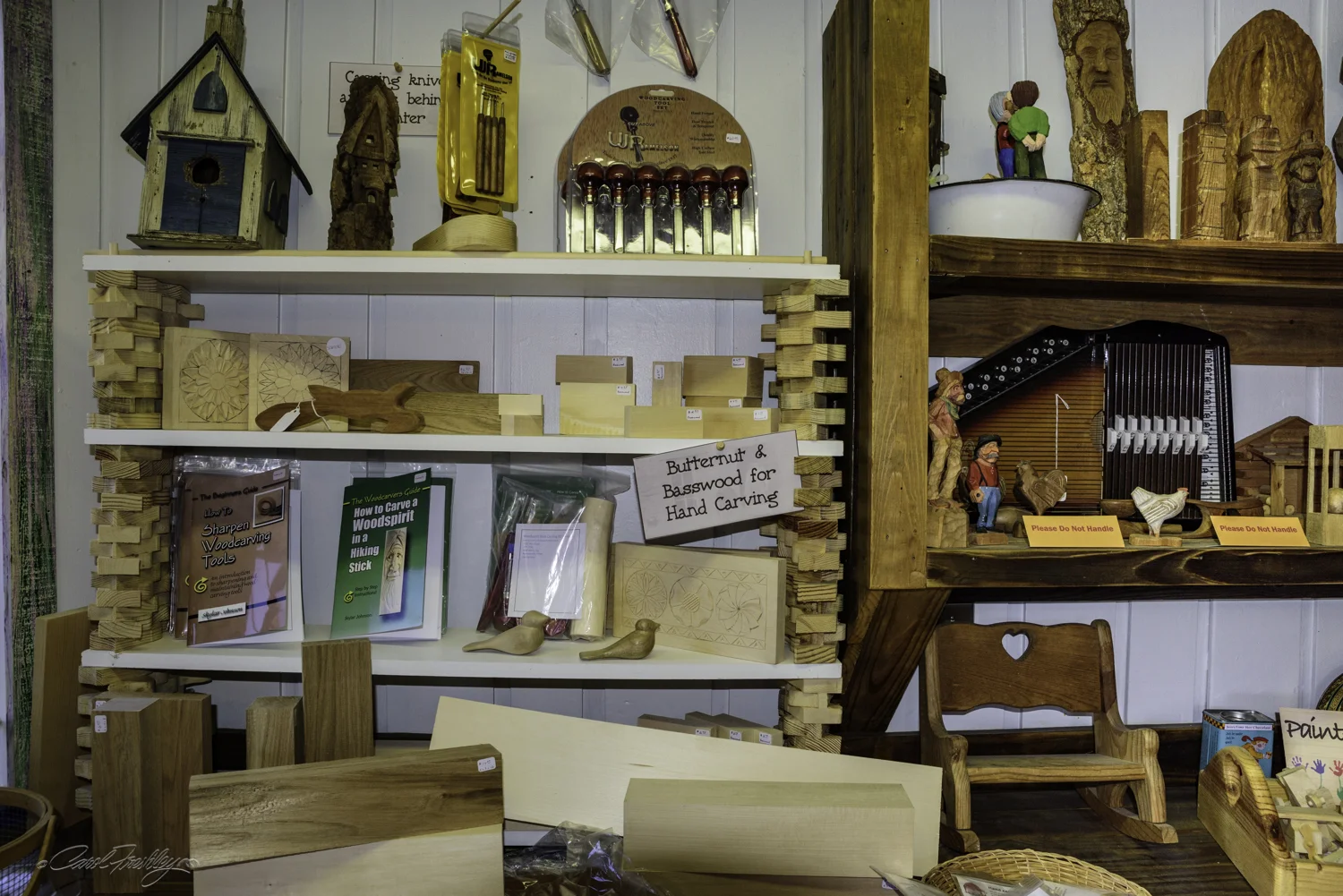 A woodworking shop.