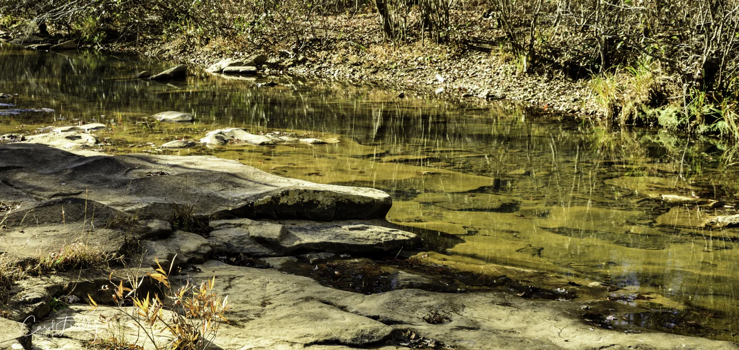 The creek bed was interesting, even if the waterfall was not that impressive.