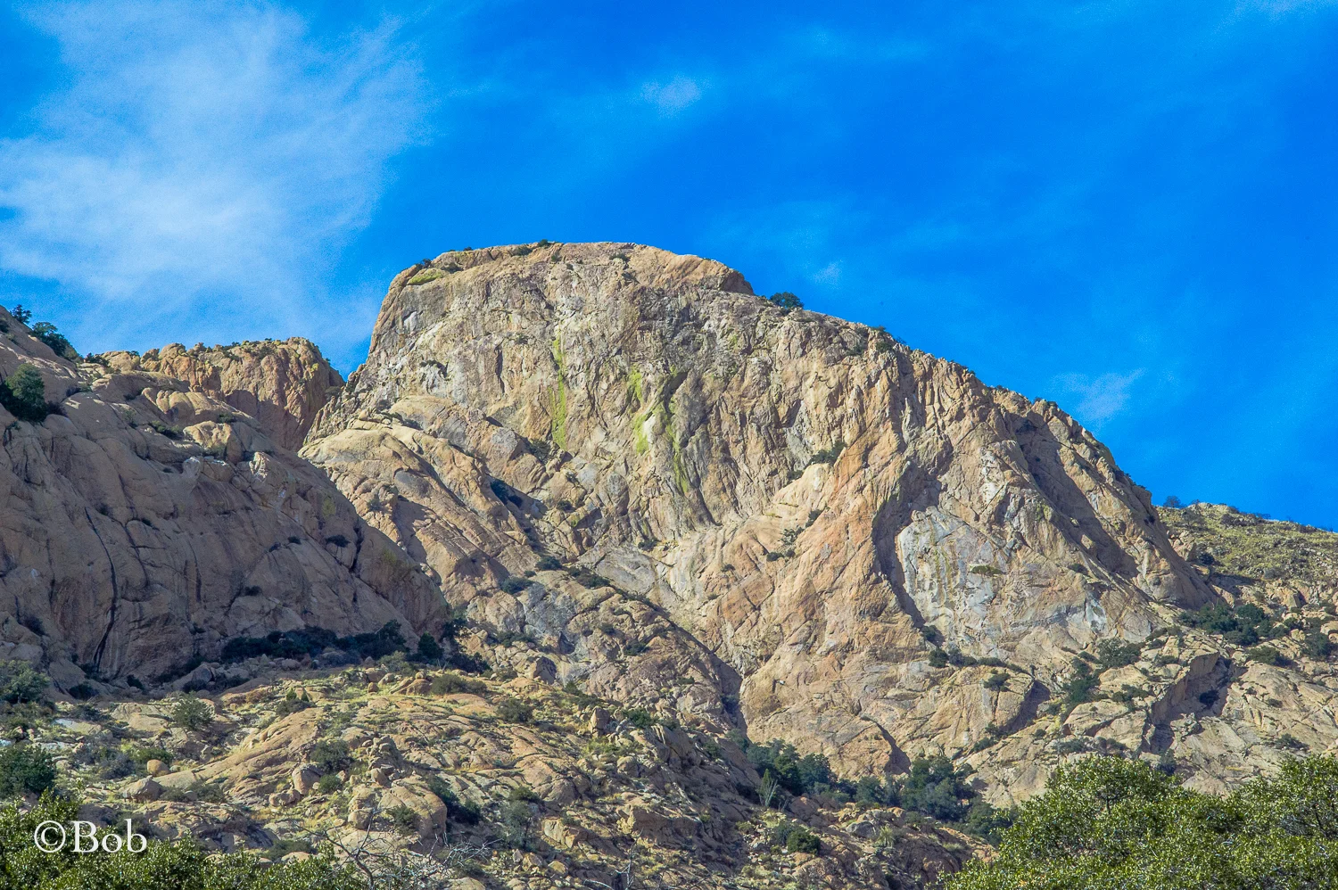 This is the look of the mountain's face on the way back.