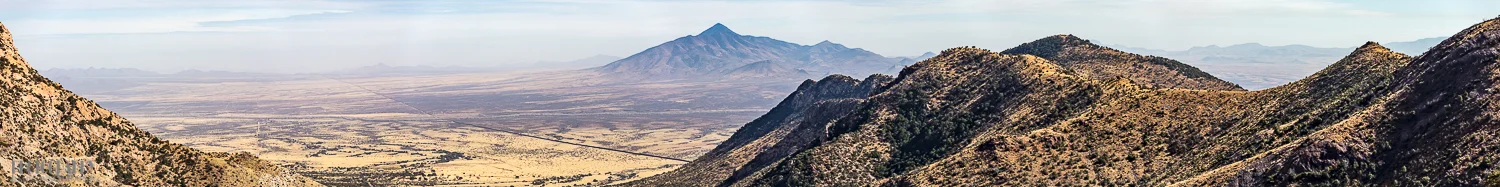 Looking toward the Dragoon Mountains in the far horizon.