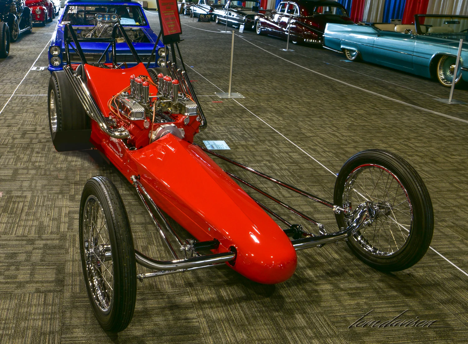 Recreation of 1960s dragster.