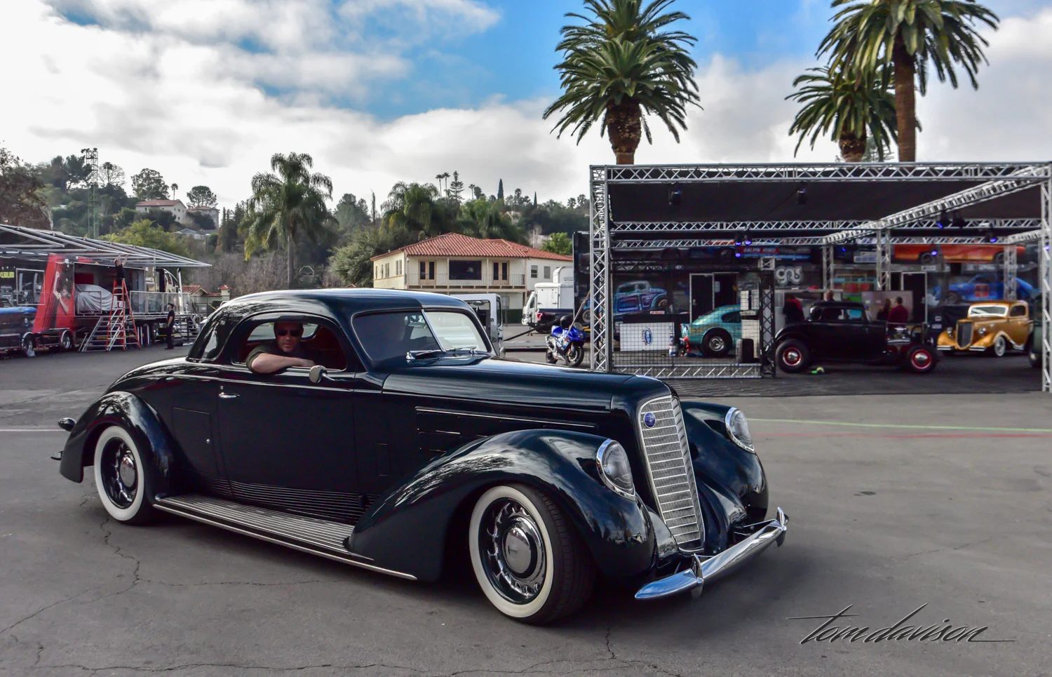 Hot rod created from massive 1937 Lincoln.