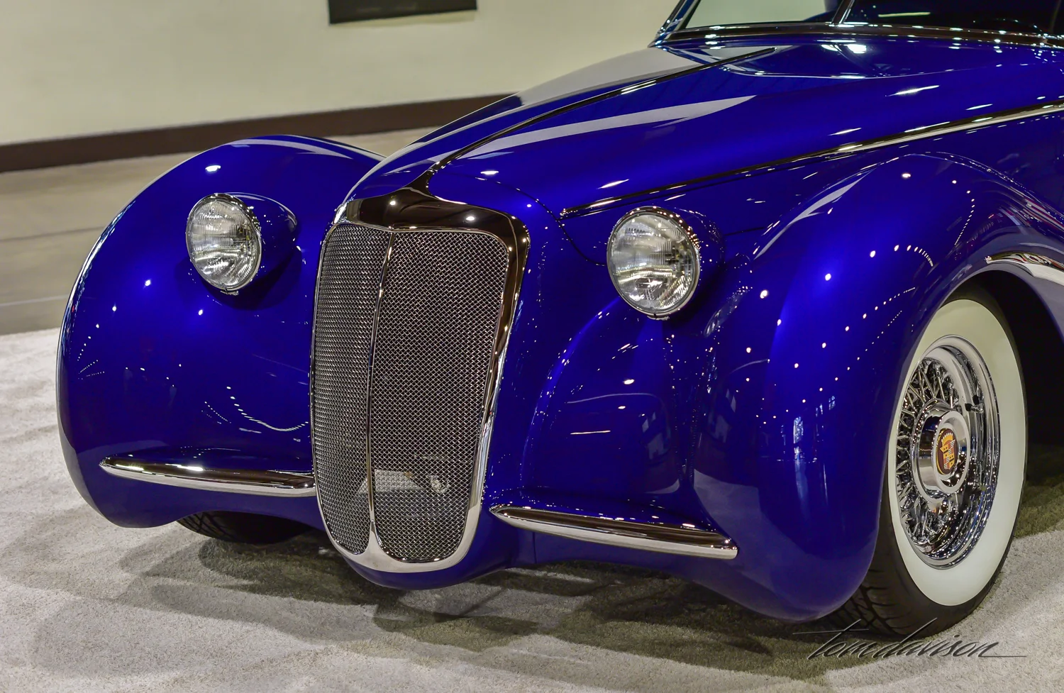 This roadster was built as a Cadillac but most of it is completely hand made.