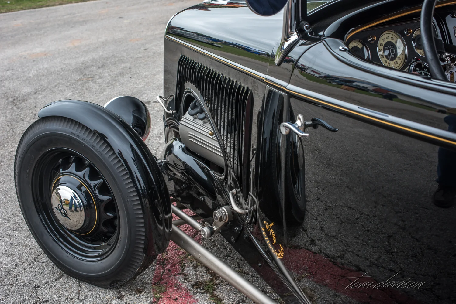 Custom hood work on 1934 Ford