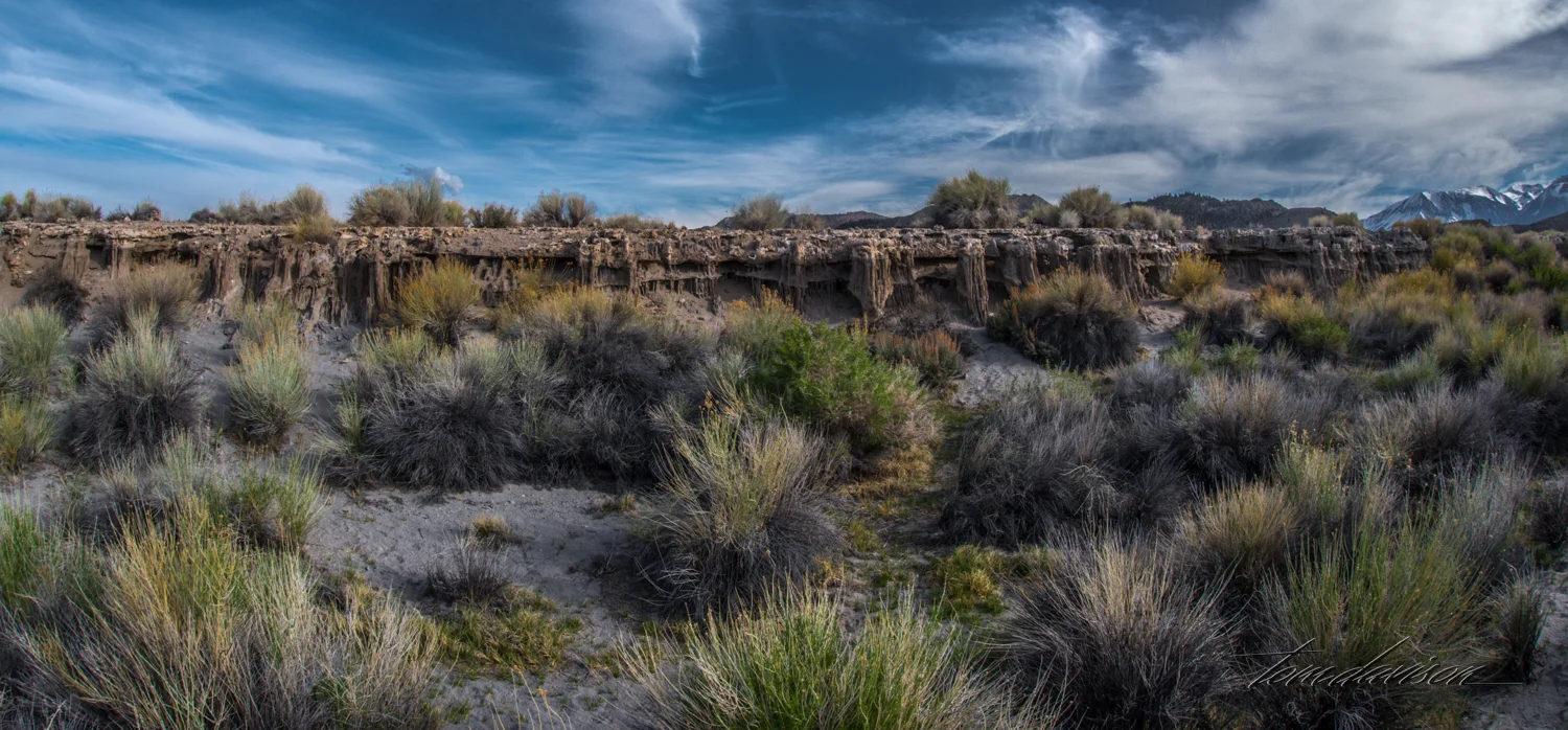 To the east of the main collection of tufas is an area called Navy Beach. Here, the remnants of tufas, worn down by weather, offer a slightly different view of tufas.