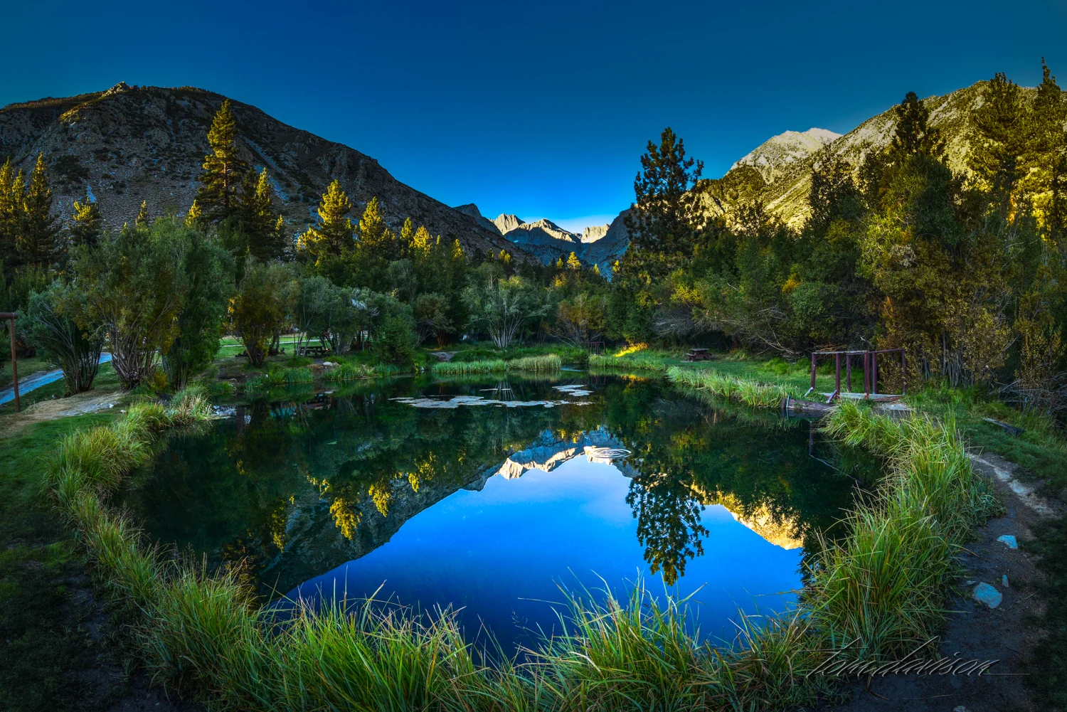 Pond at Glacier Lodge near Big Pine Creek.