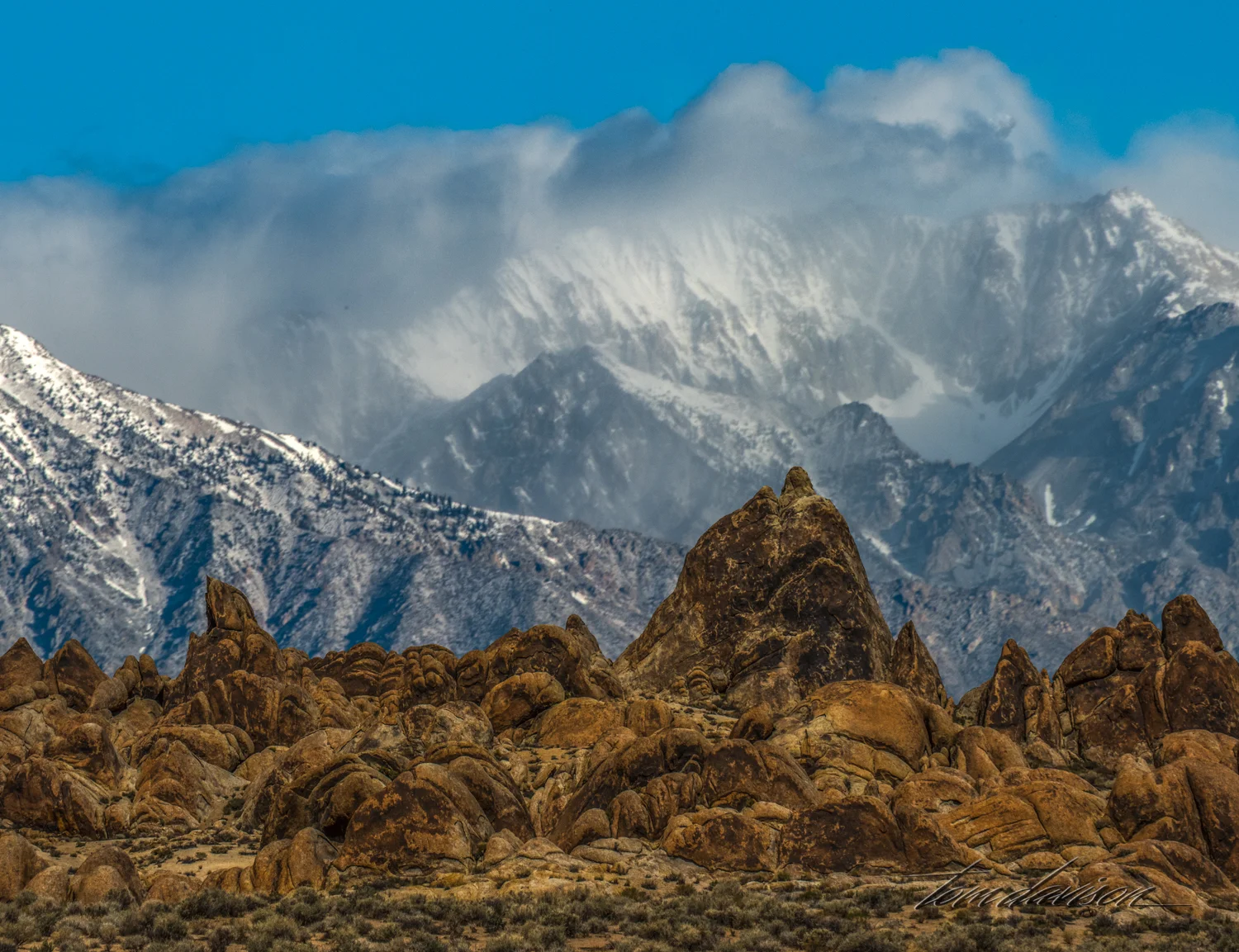 The Sierra as viewed from Alabama Hills.