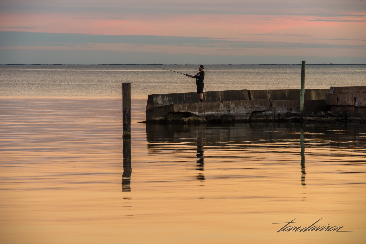 Just about every time we went out to photograph the piers we saw people fishing.
