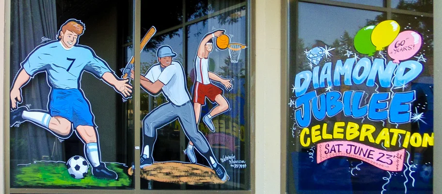 Window Painting for Bonsor Recreation Complex, Burnaby