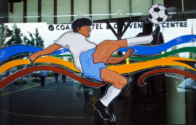 Window Painting for Cascades Casino Resort/Coast Hotels, Langley