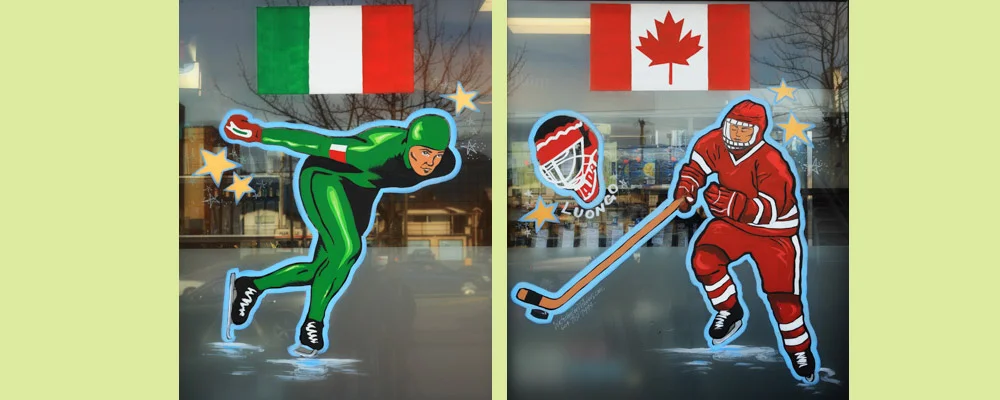 Window Painting for Italia Bakery, Vancouver