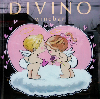 Window Painting for Divino Wine Bar, Vancouver