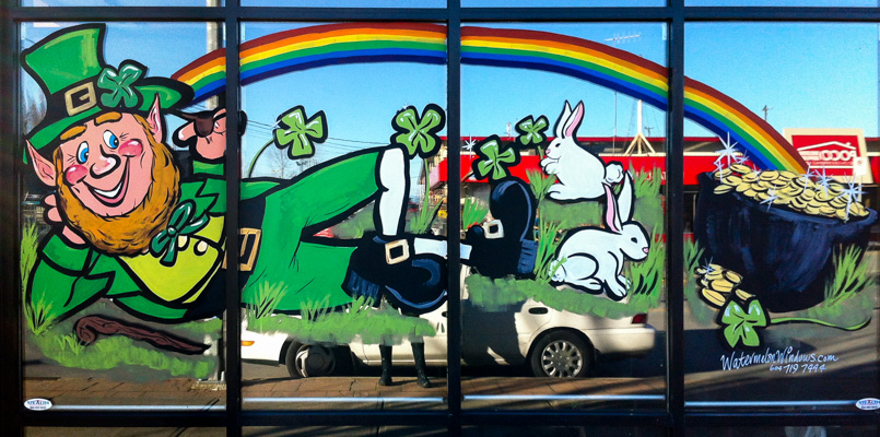 Window Painting for Global Securities, Port Coquitlam