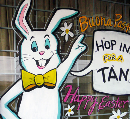 Window Painting for European Tanning, Vancouver