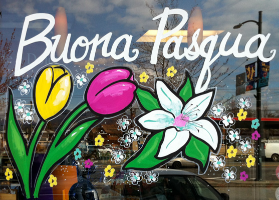 Window Painting for Italia Bakery, Vancouver