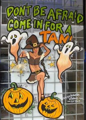 Window Painting for European Tanning, Vancouver