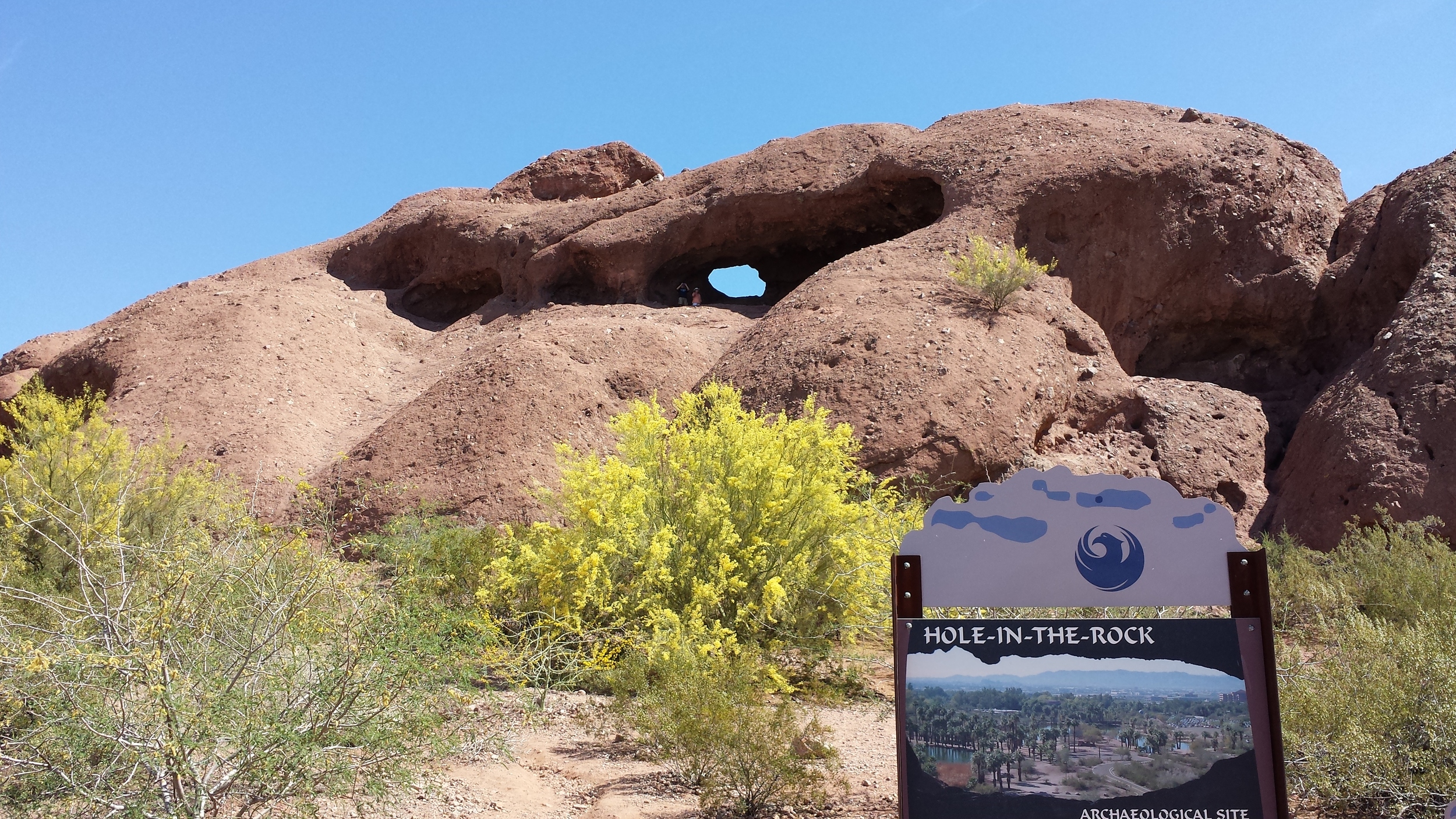 It's a hole! In a rock! (as advertised)