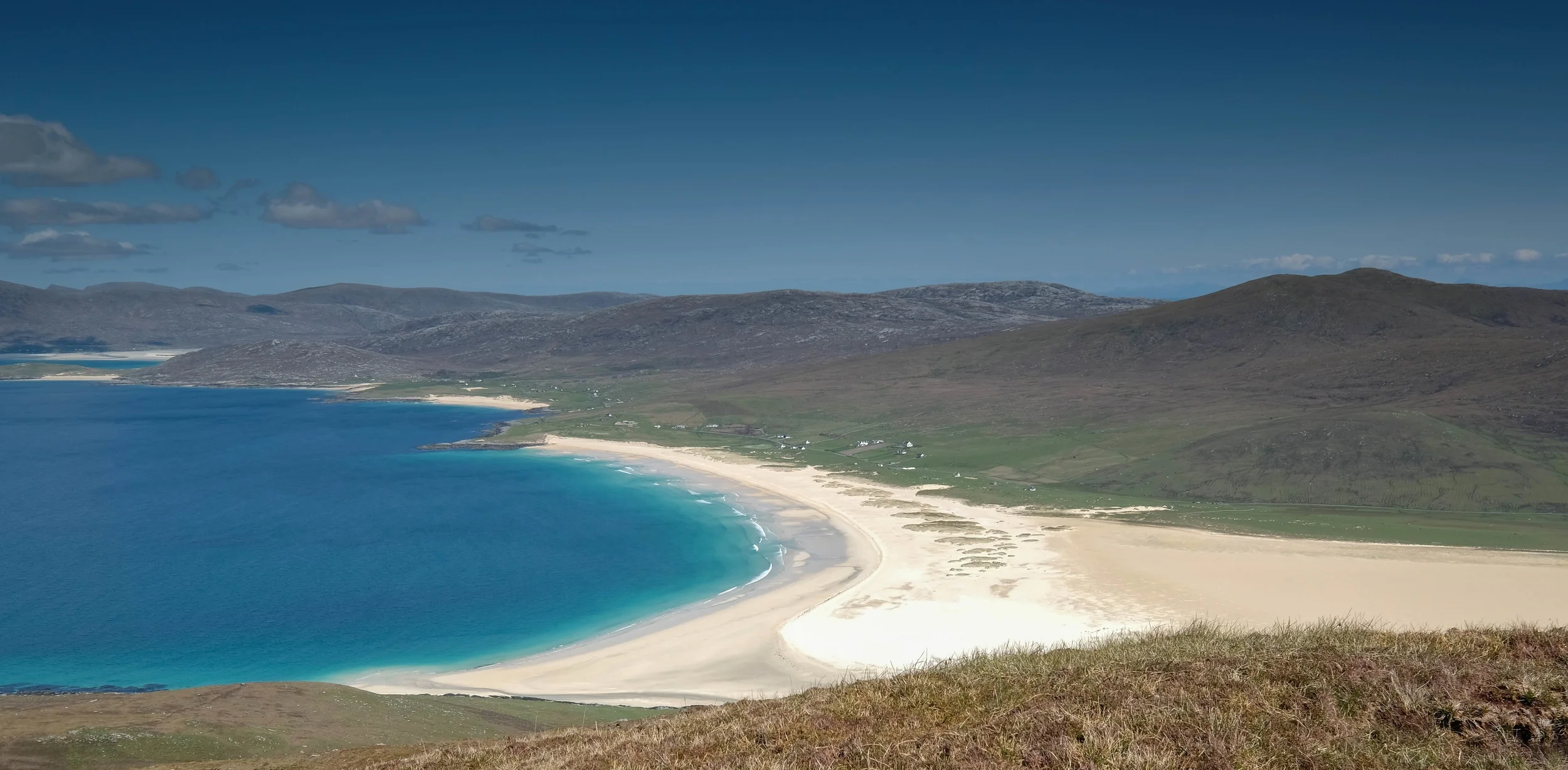 Scarista from Chaipaval (Toe Head). Òran na Mara directly overlooks this beach and peninsula, and enjoys sunsets most of the year