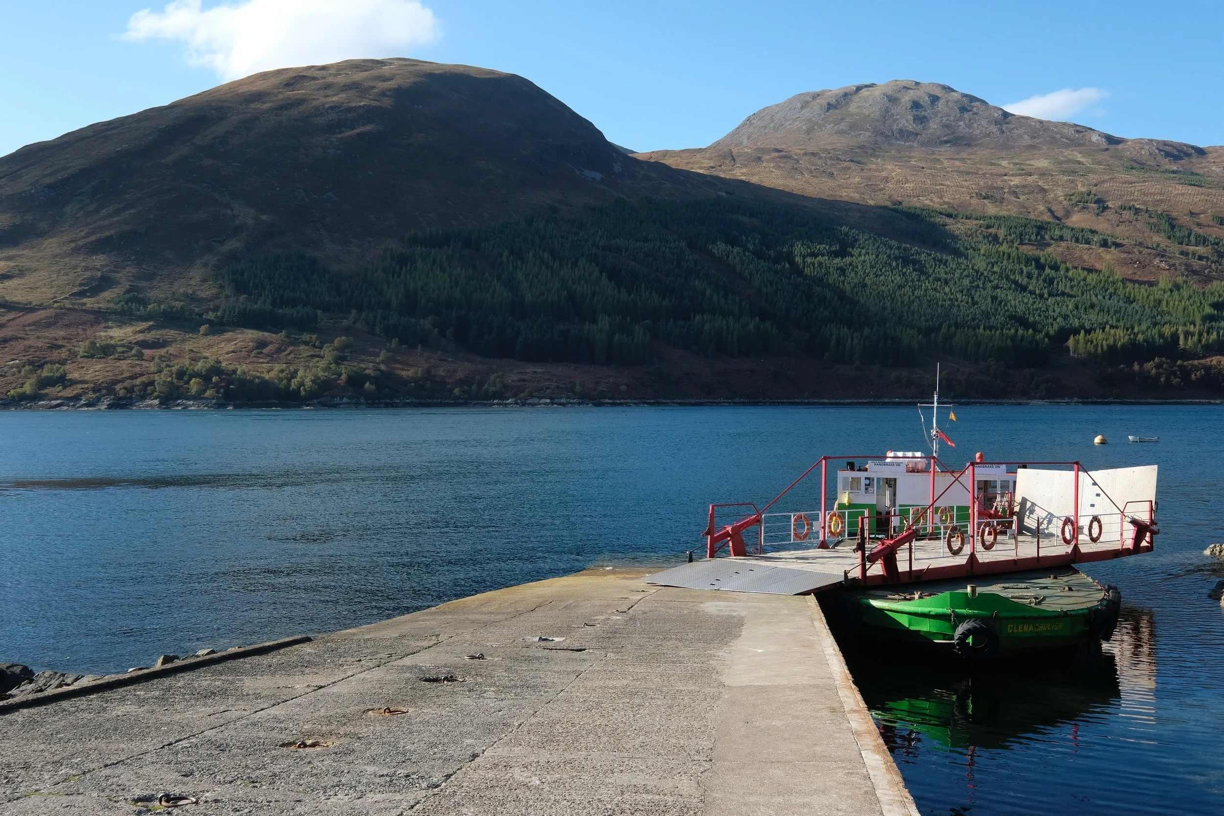 If you drive across to Skye the ferry at Glenelg is a real treat - spectacular scenery and a trip on the world's last rotating car ferry, and the star of many films and TV programmes
