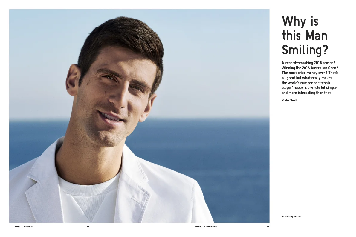 Uniqlo | the lifewear book | ノバク・ジョコビッチ | novak djokovic