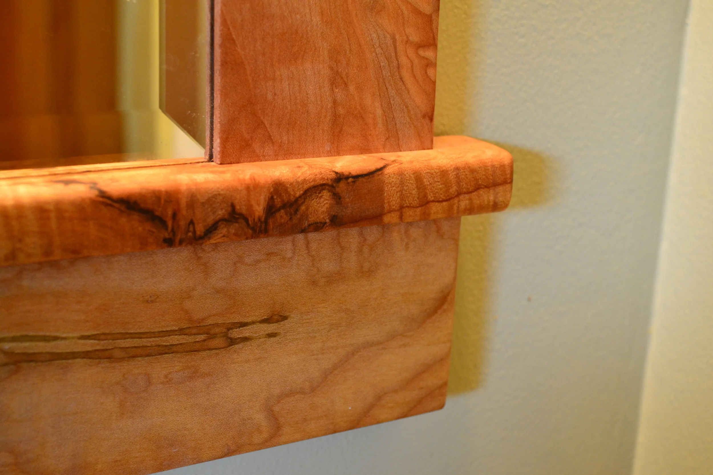 Detail of Figured Maple Mirror