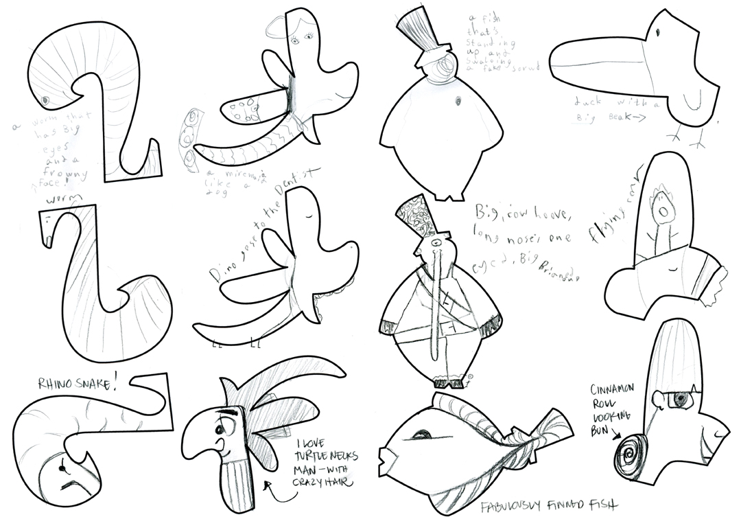 Happy Friday everyone! Amazing how one shape can trigger so many different ideas! Top two rows are my kids fun designs and the bottom row, mine! Keeping it simple with quick pencil sketches. I think these could inspire a story? Stay tuned for new Blobs Monday, featuring an outstanding Michigan artist. The name to be revealed on results Day! Spread the word and thanks for checking in! 
