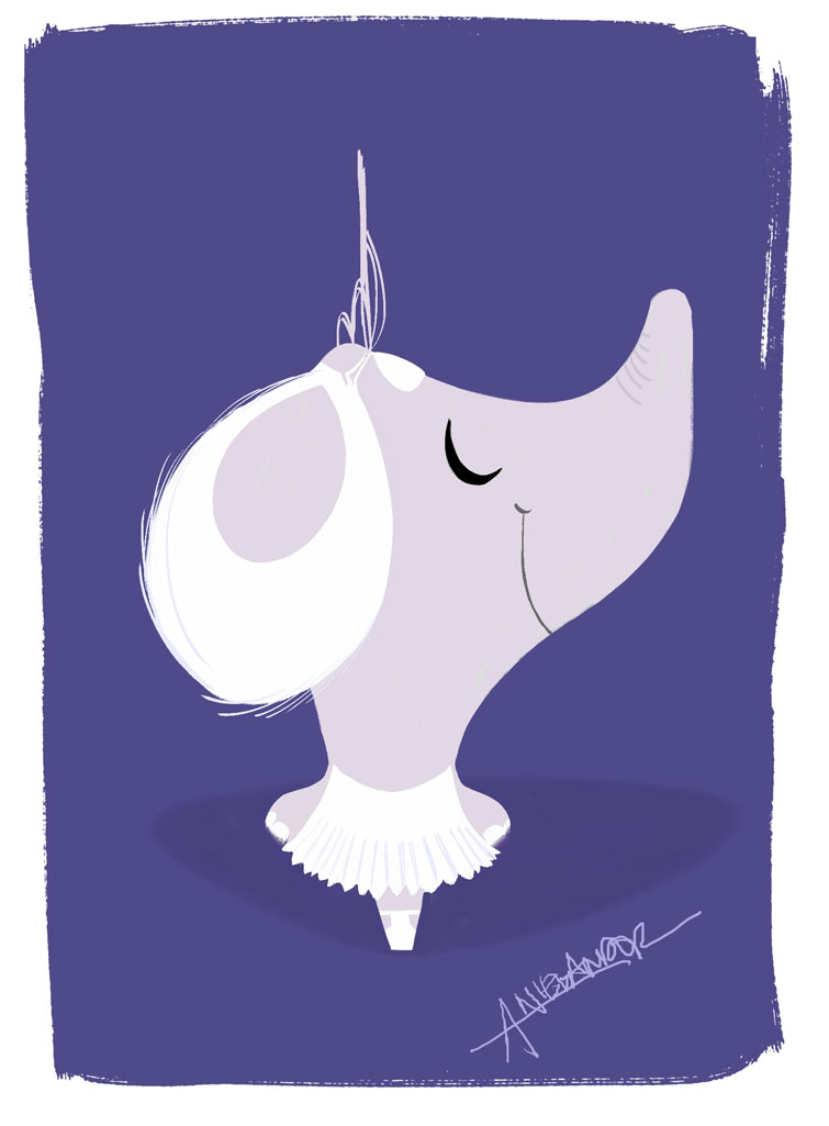 Swan Lake Elephant colored up!