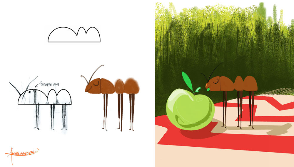 Making my giraffe ant a little more giraffe-y with more height... 