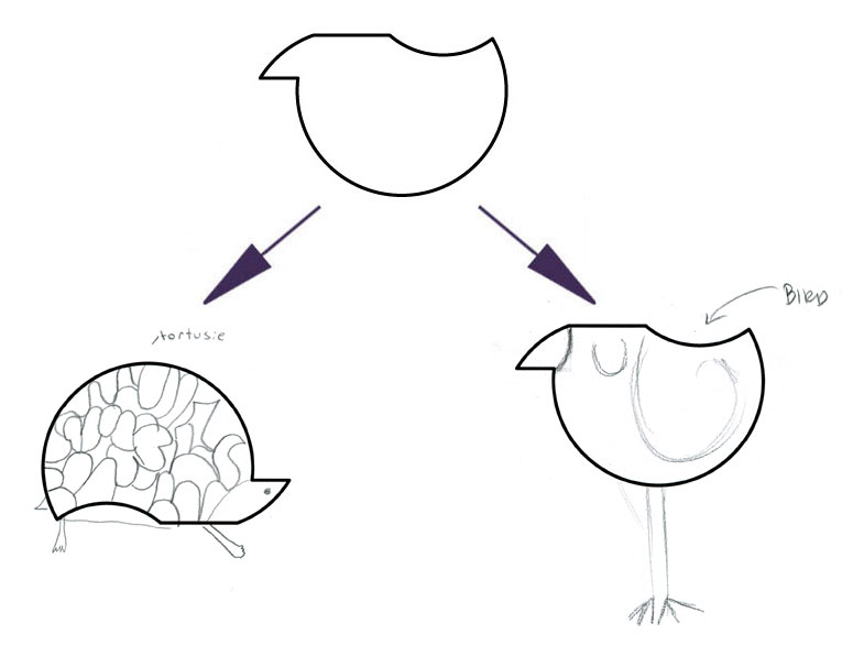 LEFT (TORTOISE), AMY's ON RIGHT (BIRD)