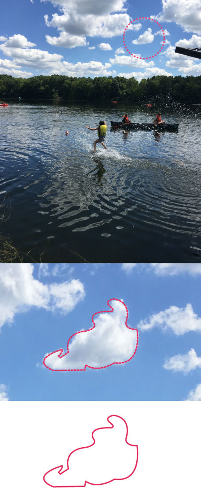  Another unusual cloud spotted at the bottom of a huge water slide.