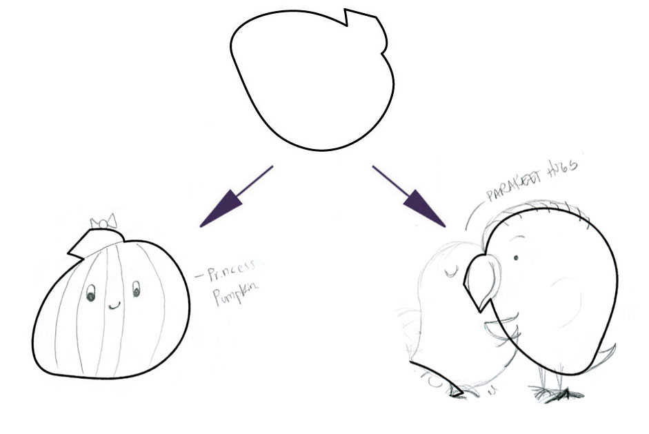 ANNA'S LEFT (PRINCESS PUMPKIN), AMY'S RIGHT (PARAKEET HUGS)