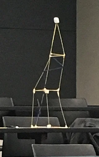 Our structure ended up being 27" tall! All possible because of teamwork!