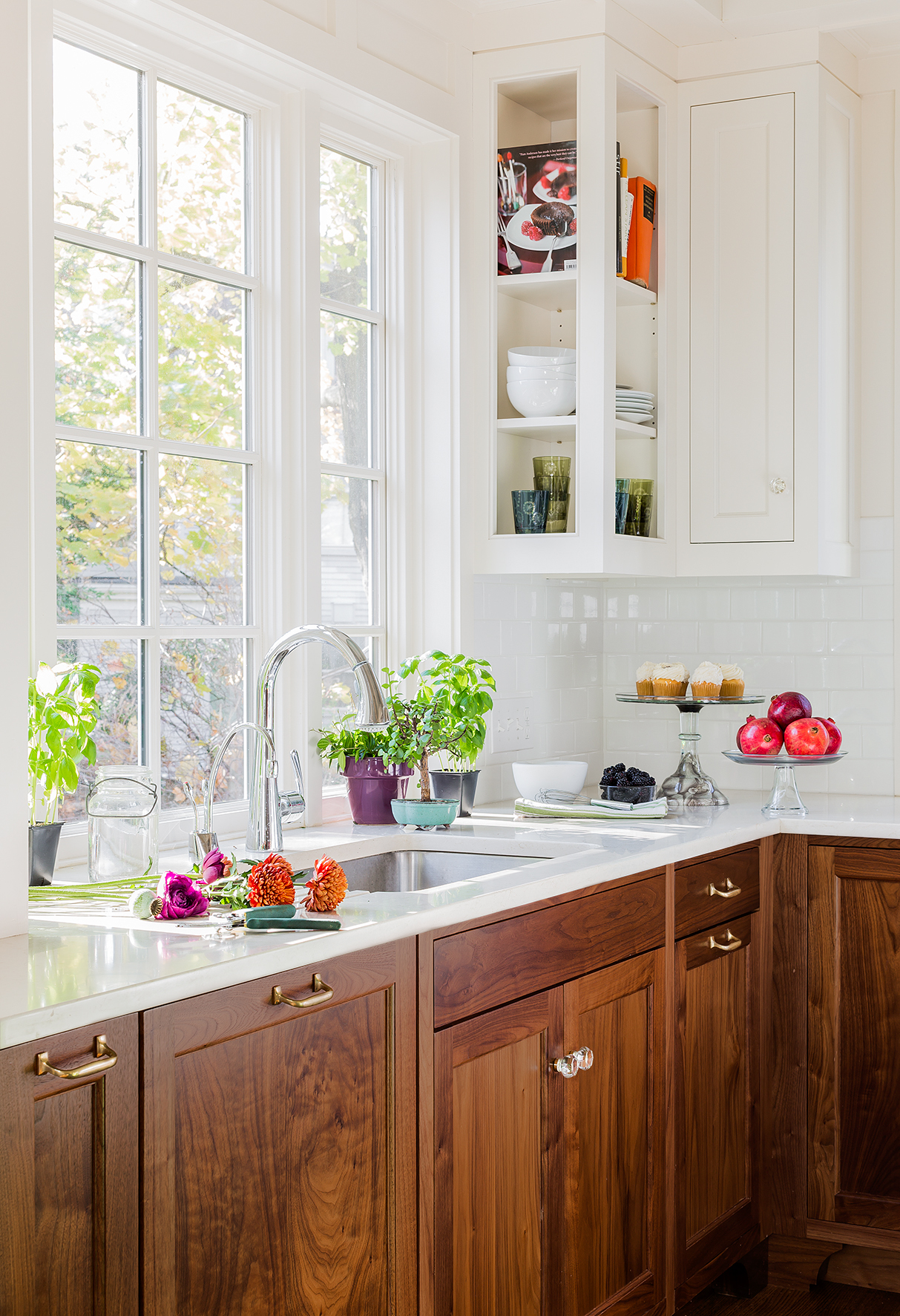  Cambridge Kitchen, walnut and painted cabinetry. 