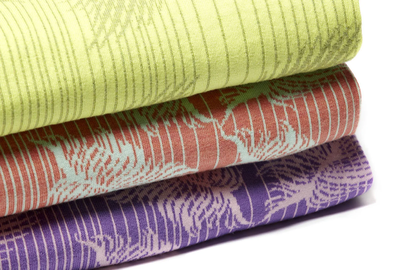 BLANKETS > INHOUSE JACQUARD KNITTED Vintage pre-digital knitted fabric, Jacquard tech, merino wool