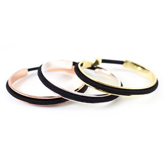 Whether at home or the office, enjoying a workout or night out, this hair tie bracelet will transform your tacky hair band to a functional and stylish piece of jewelry. BelaBracelets on Etsy